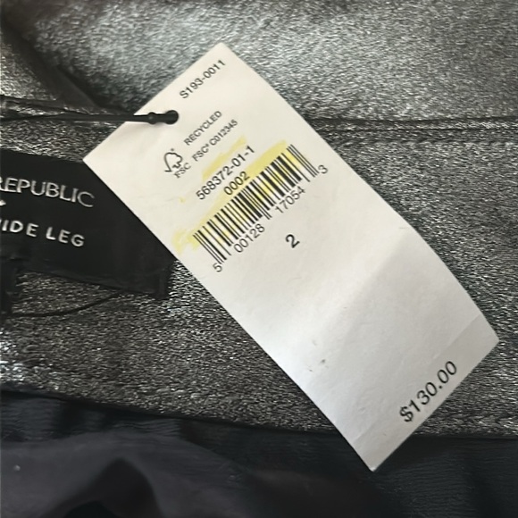 NWT Banana Republic Factory gunmetal pleated wide leg pant size 2 - Picture 4 of 5